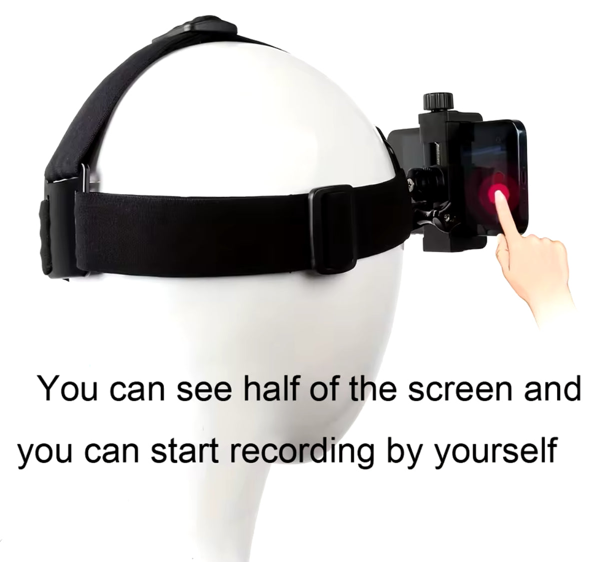 Head-Mounted Smartphone Holder First-Person View Video Outdoor Live