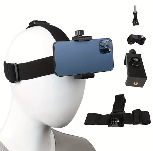 Head-Mounted Smartphone Holder First-Person View Video Outdoor Live